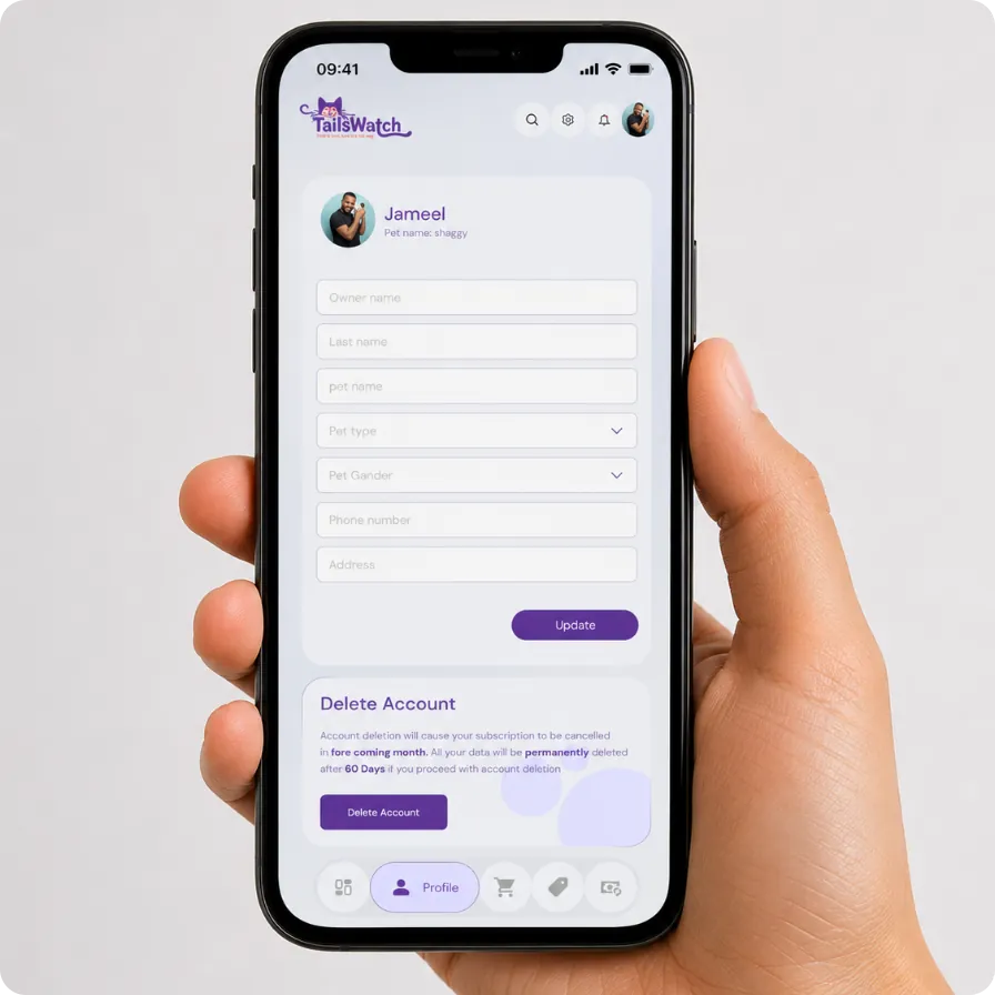 Set up your pet's profile
